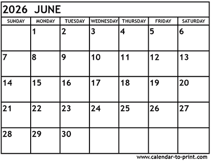 June 2026 calendar